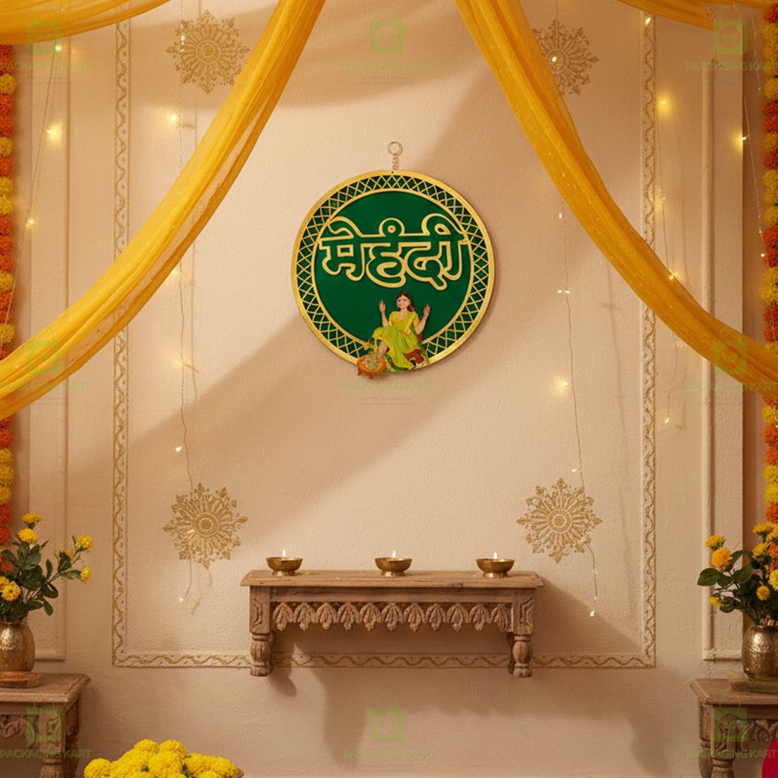 Wedding Theme Door Board Combo Pack of 4 for Mehndi, Haldi & Shadi Wala Ghar Decoration | Marriage Function Welcome Signs