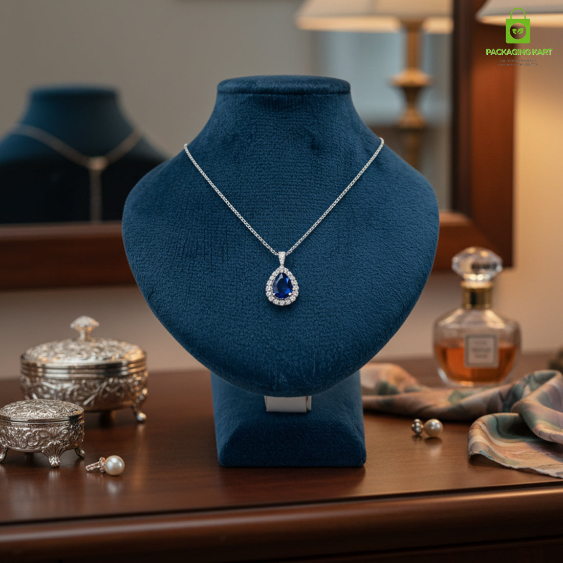 Velvet Jewellery Bust Stand | Elegant Fancy Display Model