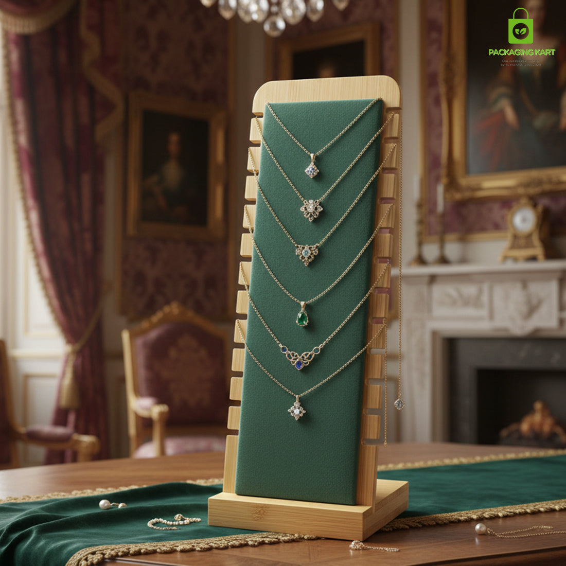 Professional Velvet Chain Pendant Tray – Jewellery Showcase Use