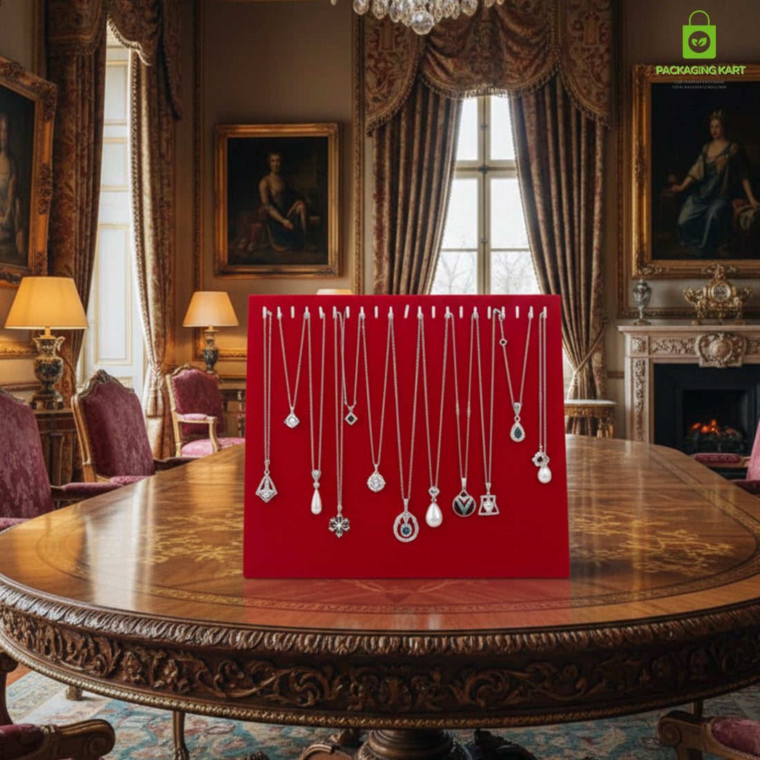 Premium Velvet Chain Pendant Tray – Jewellery Display Tray