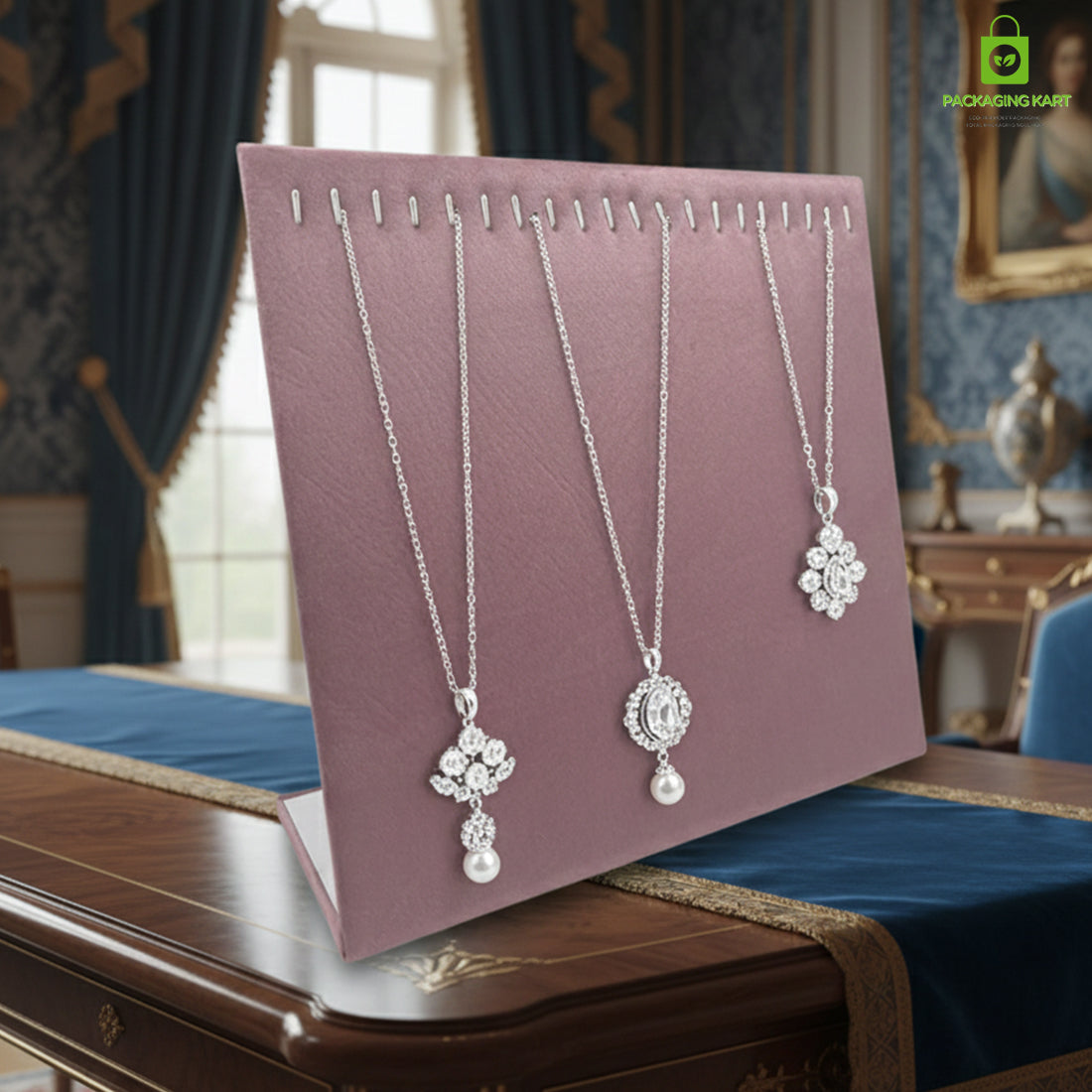 Premium Velvet Chain Pendant Tray – Jewellery Display Tray