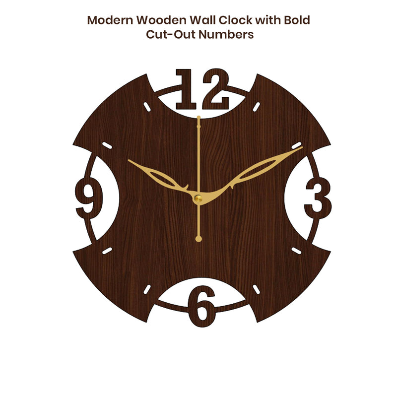 Decorative Wooden Analog Wall Clock for Living Room