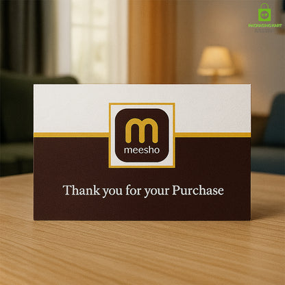 Thank You Card with 5 Star Rating Message for Meesho