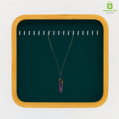 Luxury Green Necklace Display Tray for Jewellery Counters