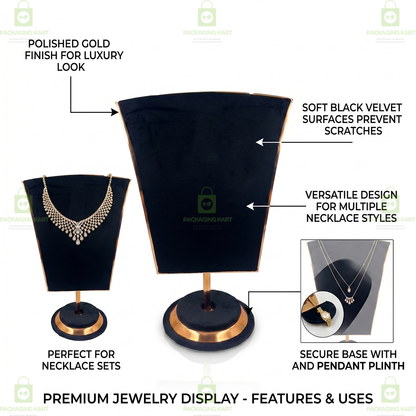 Premium Quality Velvet Jewellery Display Bust for Chains & Necklaces