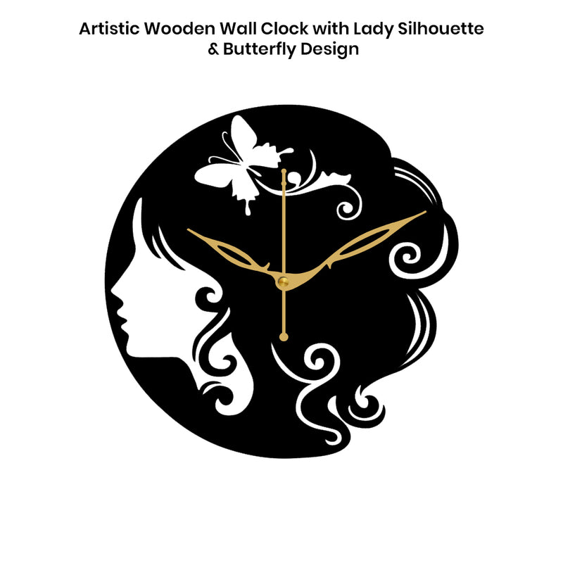 Elegant Black Decorative Wall Clock for Office
