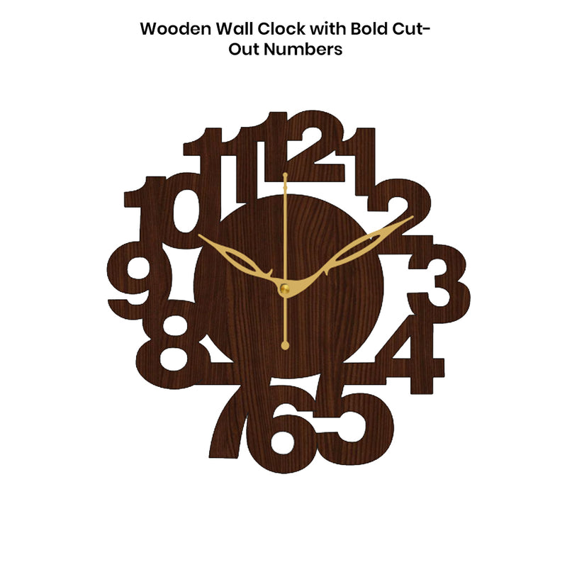 Durable Wooden Analog Wall Clock with Smooth Ticking