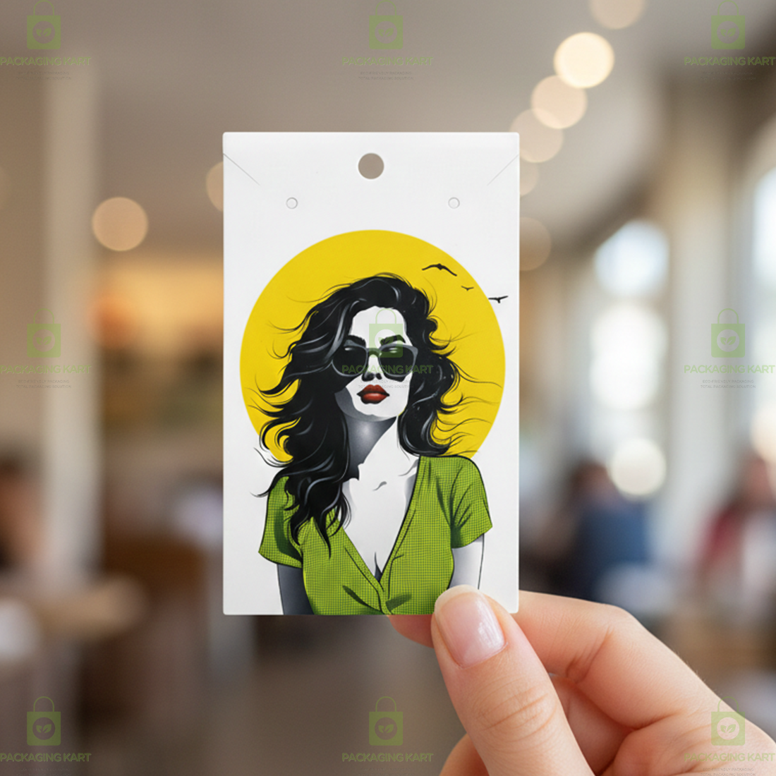 Golden Print Mangalsutra Baby Card | Jewellery Display & Packaging Card
