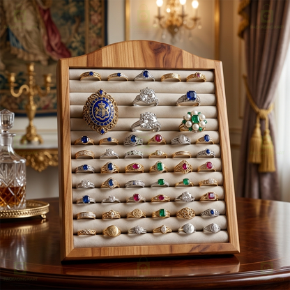 Wooden Ring Stand for Jewellery Display | Premium Ring Holder Organizer for Shop & Home