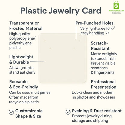 White Plastic Jewellery Set Card – Elegant Display for Fashion Jewellery