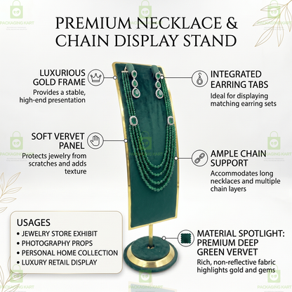 Luxury Velvet Jewellery Bust Stand for Necklace and Pendant Collection