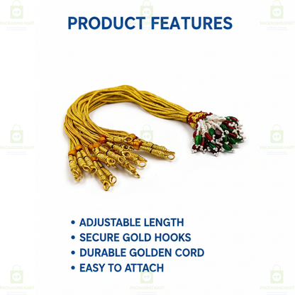 Gold Plated Jewellery Set with Adjustable Dori for Women & Girls