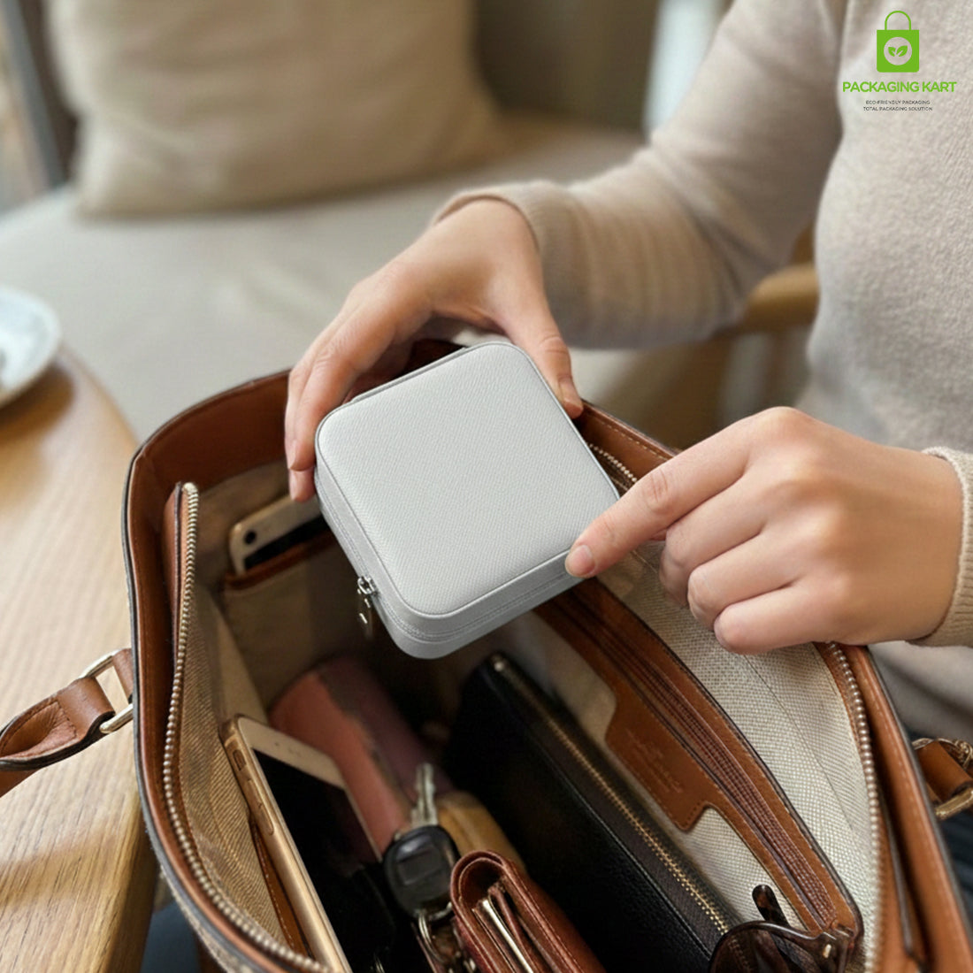 Jewellery Organizer Case for Rings, Earrings, Necklaces & Bracelets