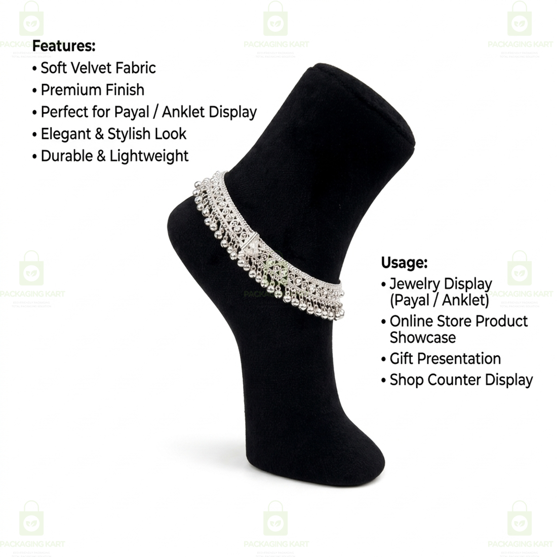 Mannequin Anklet Display Foot Leg Pair for Jewellery, Payal, Shoes, Heels Display or Other Multipurpose Works