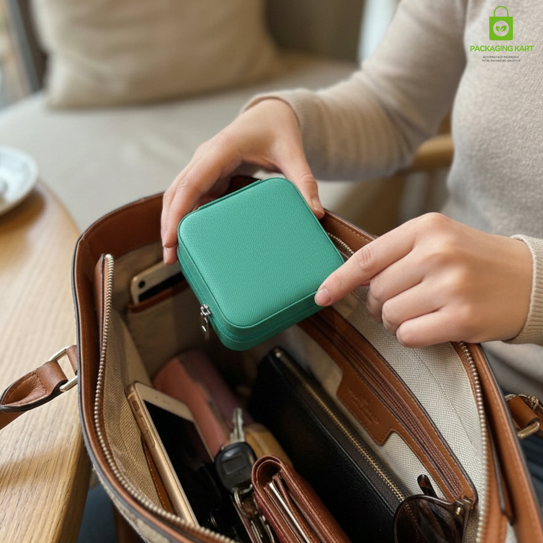 Jewellery Organizer Case for Rings, Earrings, Necklaces & Bracelets