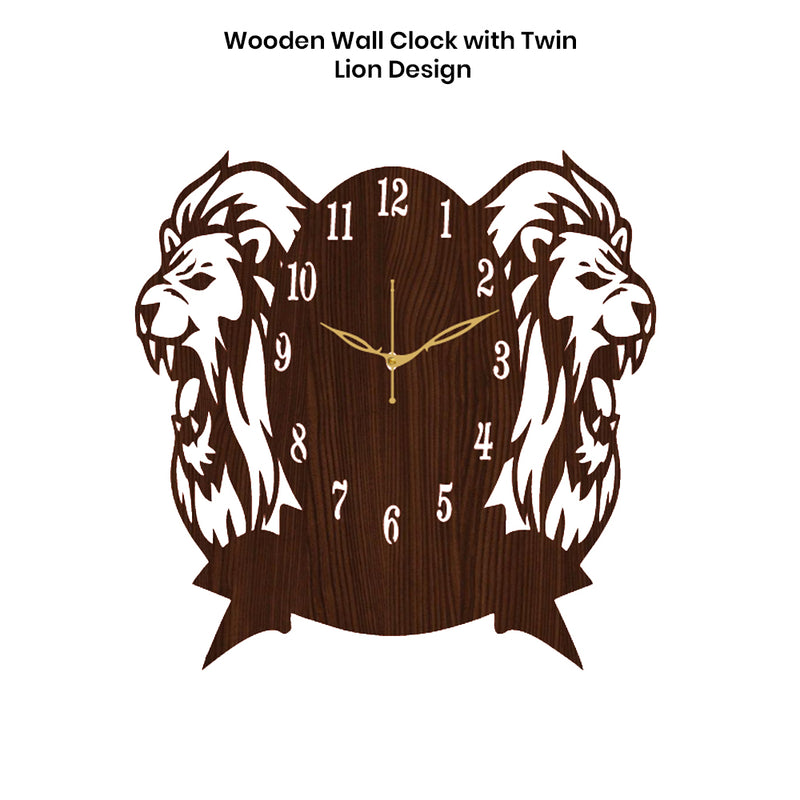 Handcrafted Wooden Analog Wall Clock – Natural Finish