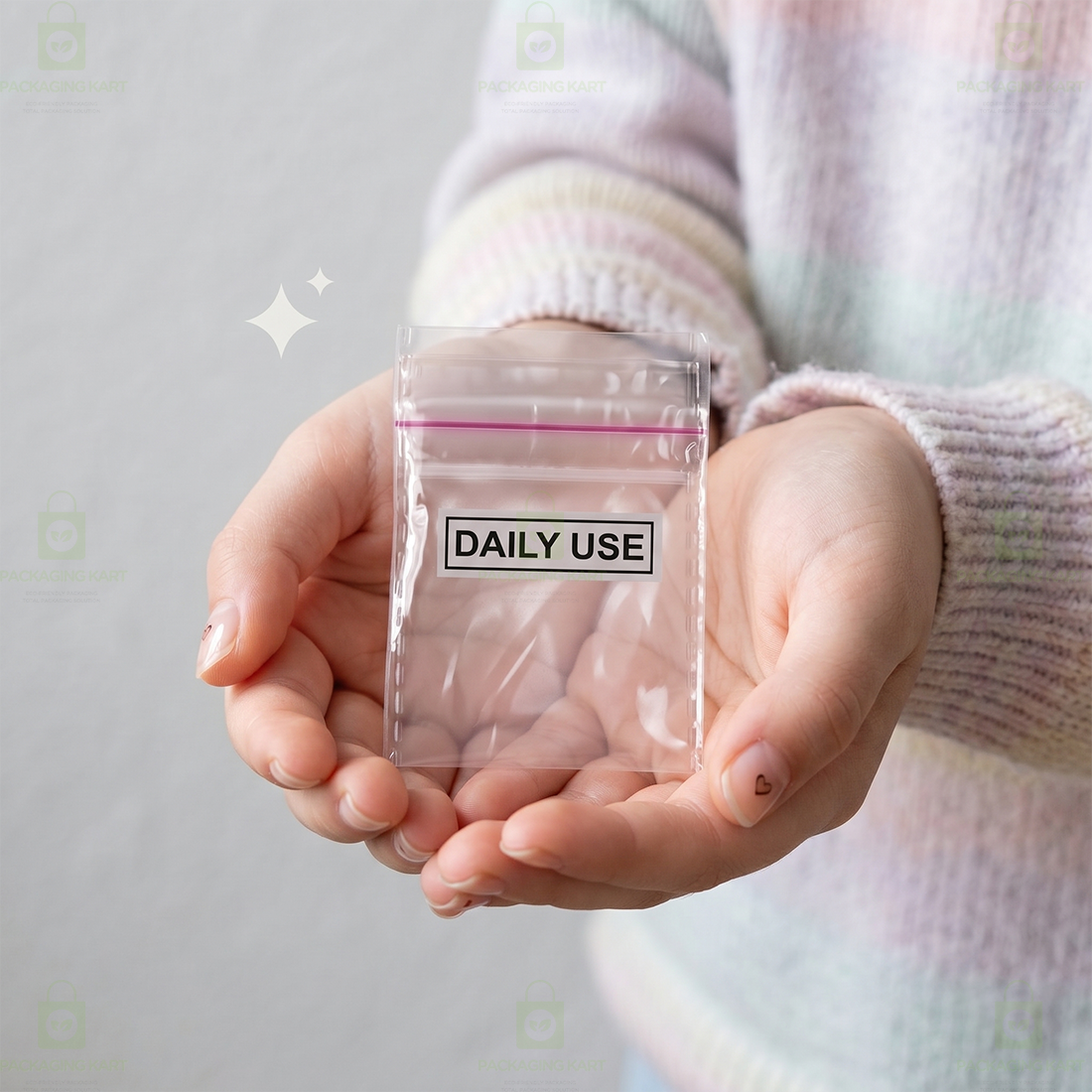 Daily Use White BOPP Bags 51 Micron | Jewellery Packaging for Earrings & Accessories