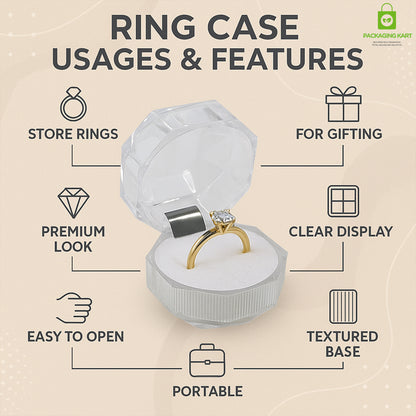 Premium Ring Display Box – Perfect for Weddings & Proposals"