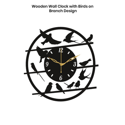 Rustic Wooden Analog Wall Clock for Farmhouse Decor