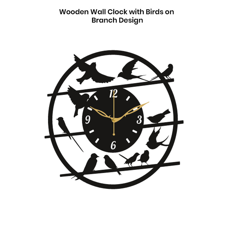 Rustic Wooden Analog Wall Clock for Farmhouse Decor