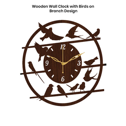 Handmade Wooden Analog Wall Clock for Elegant Walls