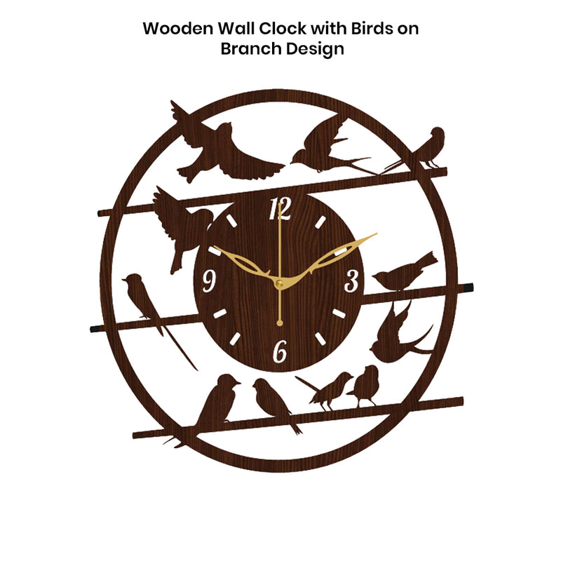 Handmade Wooden Analog Wall Clock for Elegant Walls