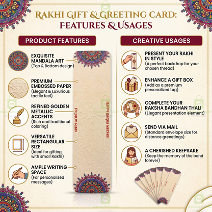 Traditional Rakhi Card for Raksha Bandhan Gift Collection