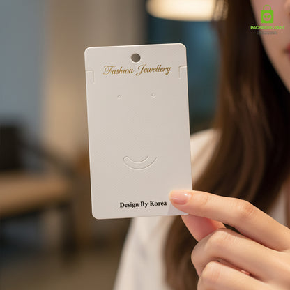 Premium Plastic Jewellery Card | Durable Earring & Chain Holder