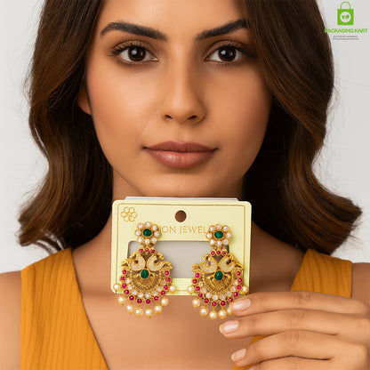 Glossy Yellow Earrings Display Card – Jewelry Organizer