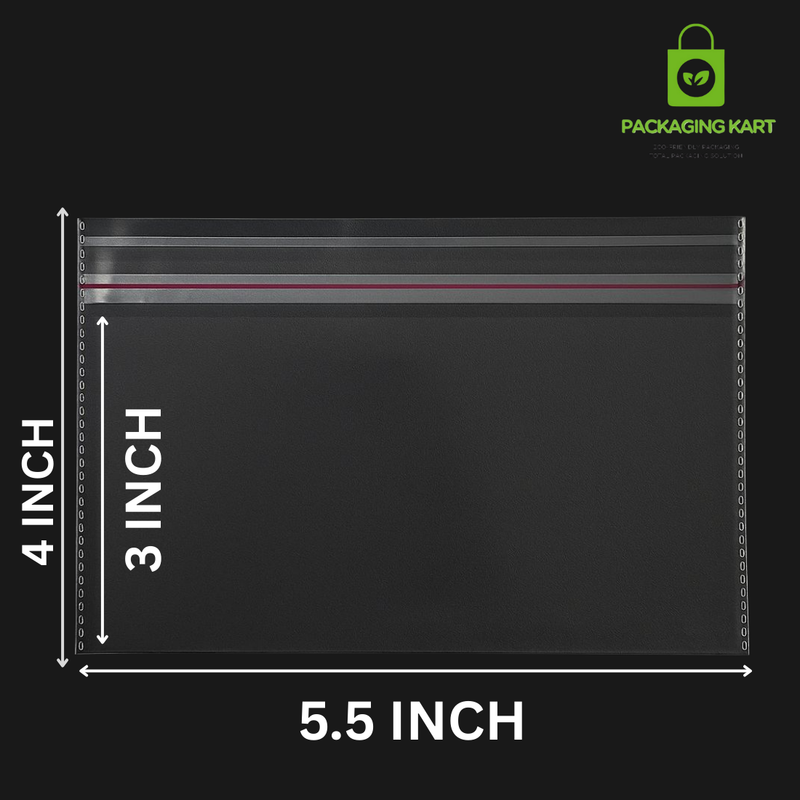 5.5X4 Premium 51 Micron Transparent BOPP Bags for Jewellery Storage & Packing