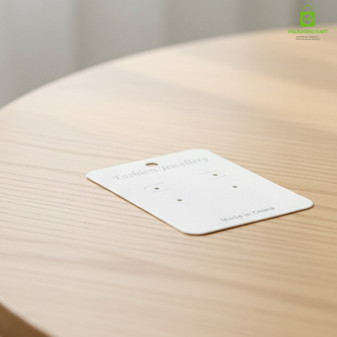 White Plastic Earring Jewellery Card | Premium Display Holder