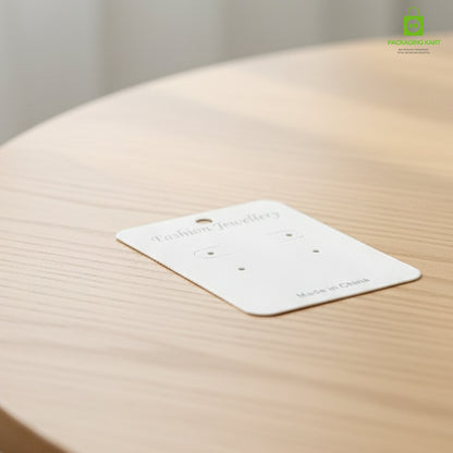 White Plastic Earring Jewellery Card | Premium Display Holder