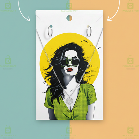 Golden Print Mangalsutra Baby Card | Jewellery Display & Packaging Card
