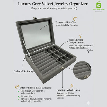 Elegant Watch and Bracelet Display Tray with Glass Mirror Base