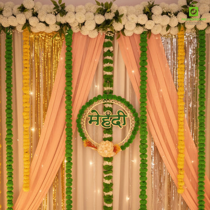 Door Board For Home Decorations - Wedding Decorations | Theme Door For Party Celebration-Mehndi, Sangeet, Photo Booth & Entrance Decor-MDF Backdrop Prop for Mehndi (Green)