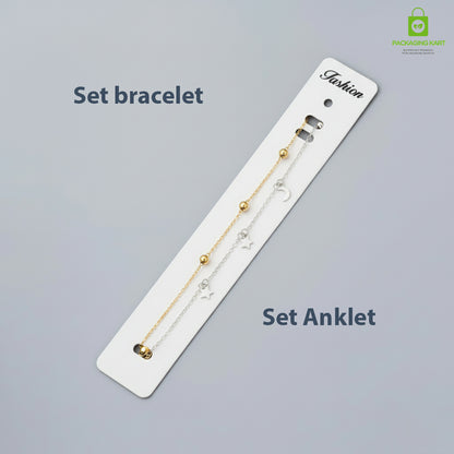 Anklet Bracelet Card for Jewelry Storage and Display