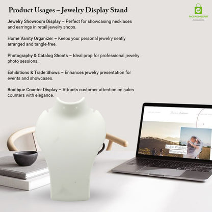 Black Plastic Fibre Jewellery Display Statue – Elegant Neck Stand