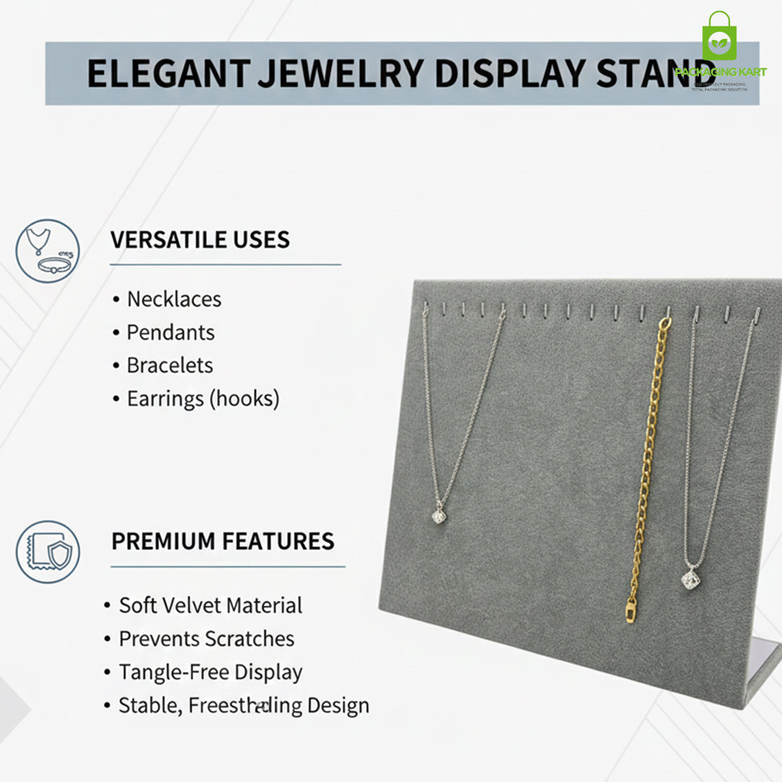 Premium Velvet Chain Pendant Tray – Jewellery Display Tray