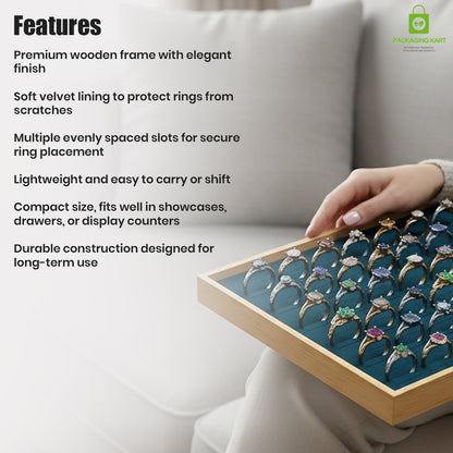 Elegant Green Jewellery Tray – Ring Arrangement
