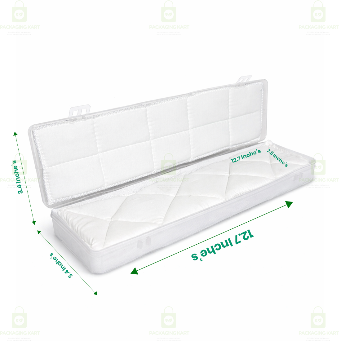 Jewellery Storage Plastic Box with White Cotton Cushion Padding – Anti-Oxidation Organizer Case