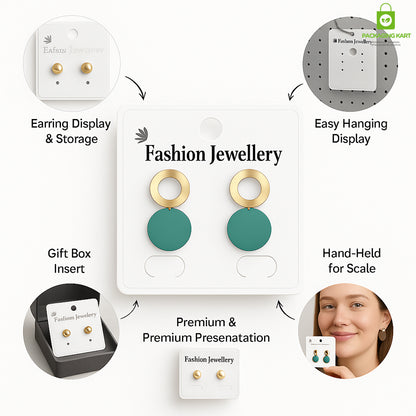 Premium Earring Jewellery Cards – Sturdy & Stylish Display
