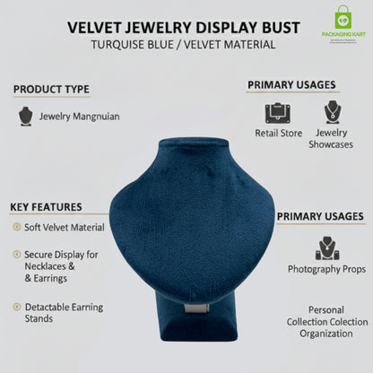 Velvet Jewellery Bust Stand | Elegant Fancy Display Model