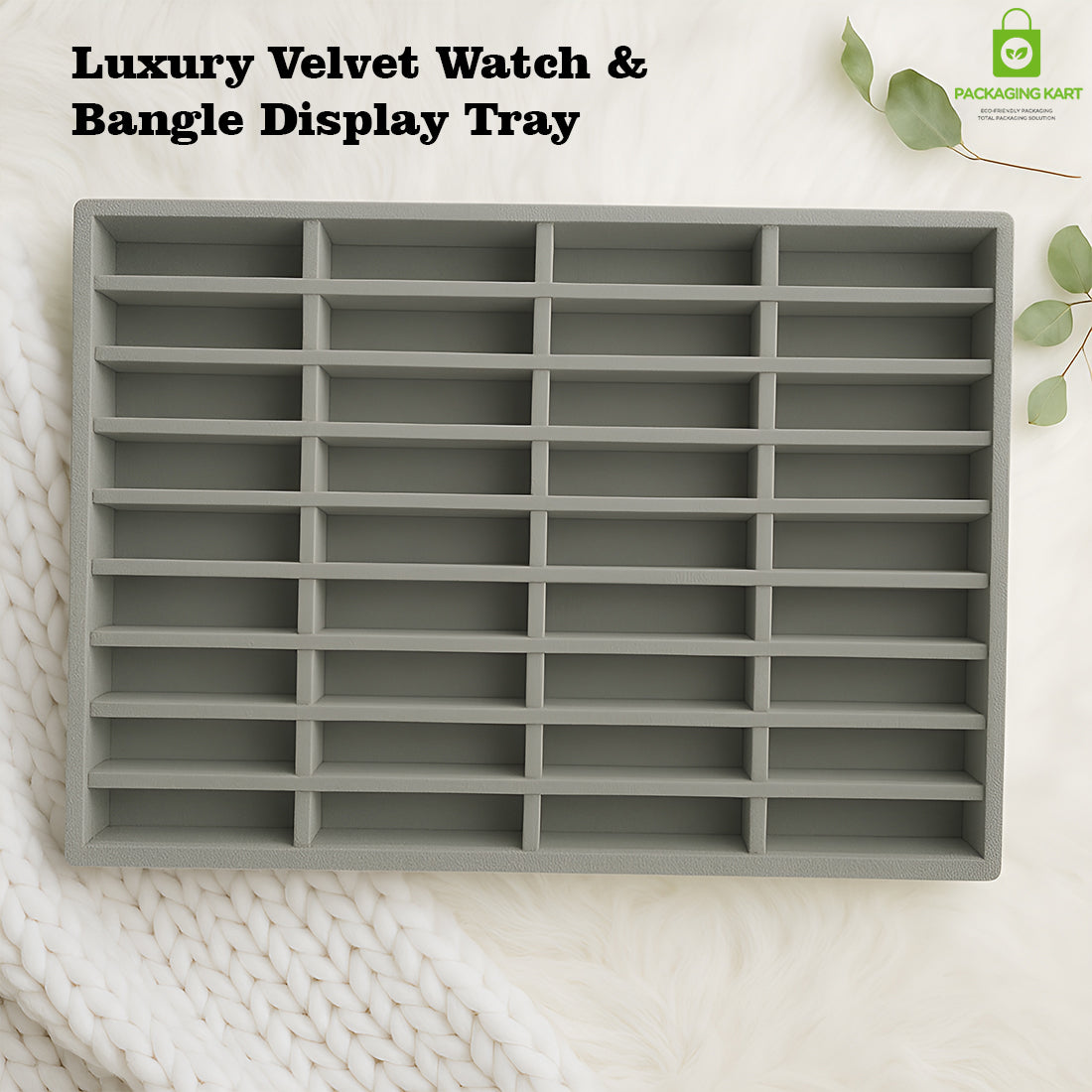 Premium Black Velvet Jewelry Tray,Bracelet Watch Jewelry Display Tray,Showcase Jewelry Organizer