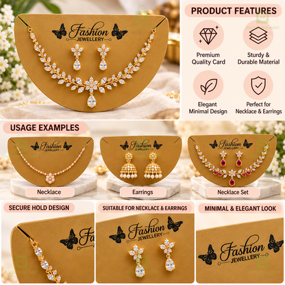 Premium Necklace Chain and Pendant Packaging Cards