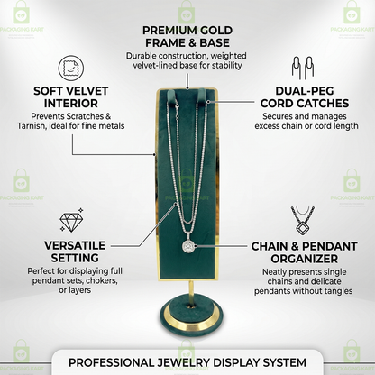 Luxury Velvet Jewellery Bust Stand for Necklace and Pendant Collection