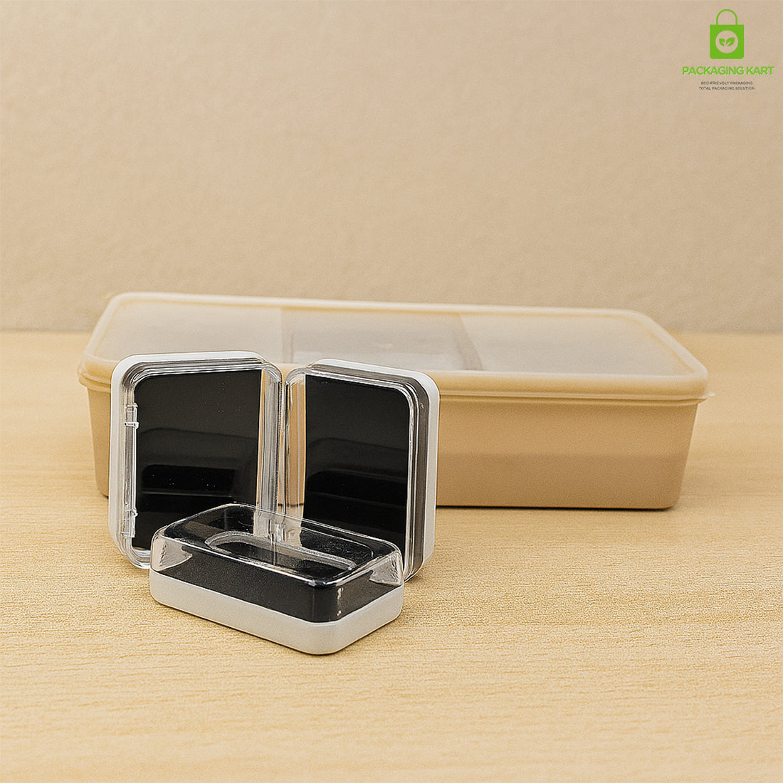 Stylish Blue Velvet Plastic Box for Mangalsutra & Chain Jewellery