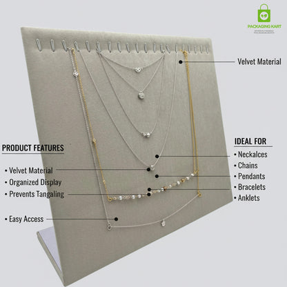 Premium Velvet Chain Pendant Tray – Jewellery Display Tray
