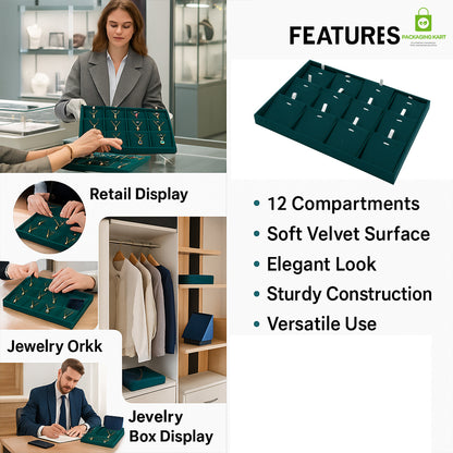 Premium Green Pendant Chain for Jewellery Tray & Necklace Storage
