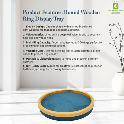Green Round Ring Display Tray – Elegant Jewellery Organizer