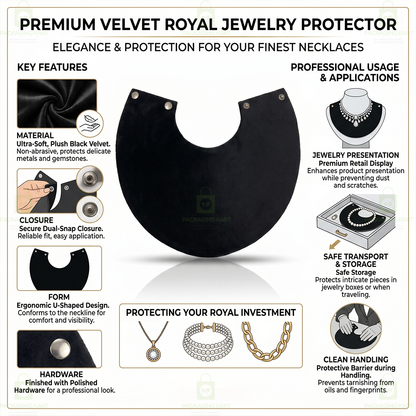 Premium Quality Leather Velvet Foldable Necklace Statue for Jewellery Display | Elegant Necklace Stand